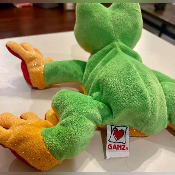 Ganz Webkinz plush green sparkly tree frog rainforest toy - Picture 5 of 8